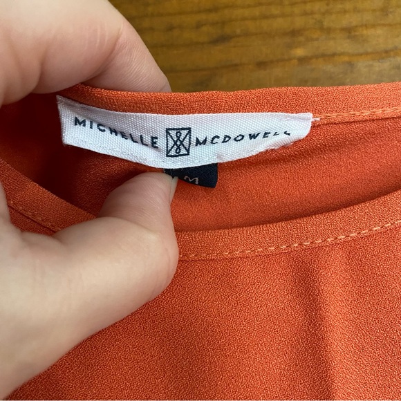 Women's Ruffled Orange Top - Picture 3 of 5